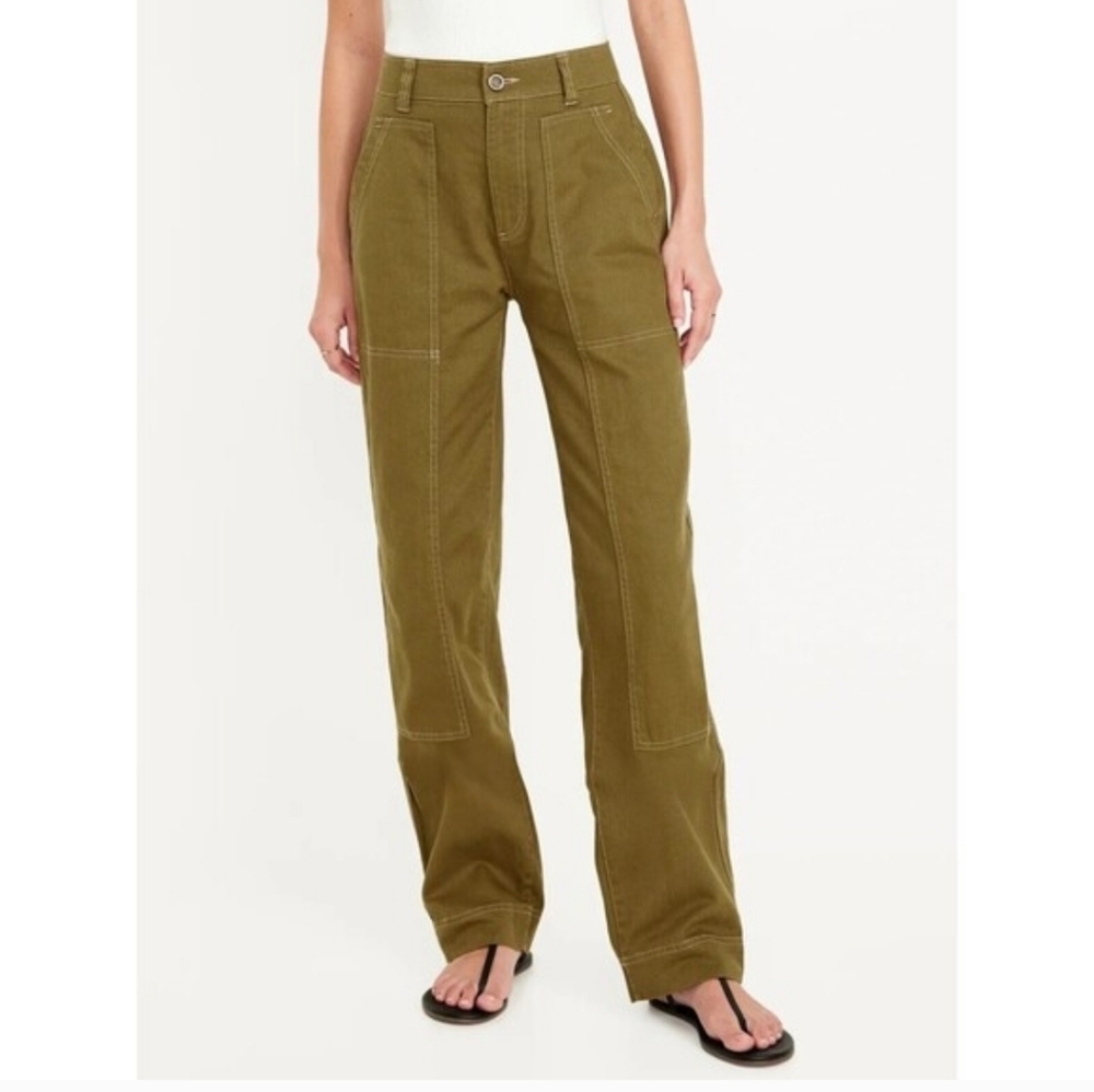 Old Navy High Rise Straight Utility Pants New